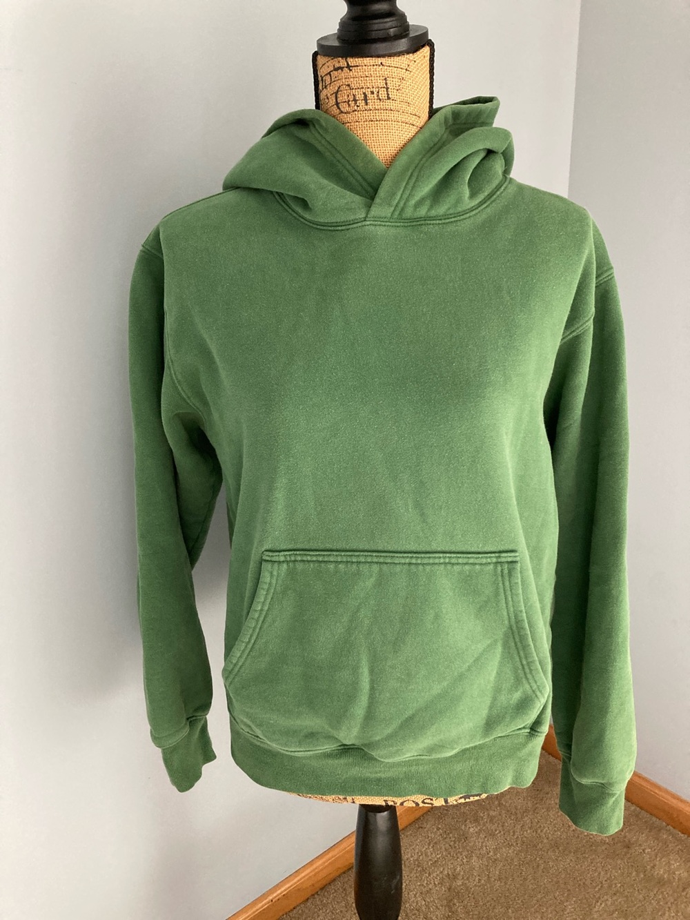Aritzia TNA Sweatfleece Green Classic Hooded Sweatshirt Women Size Medium